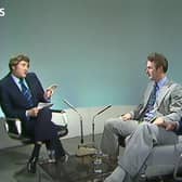 Austin Mitchell interviewing Brian Clough and Don Revie in 1974. (Pic: ITV/YouTube)