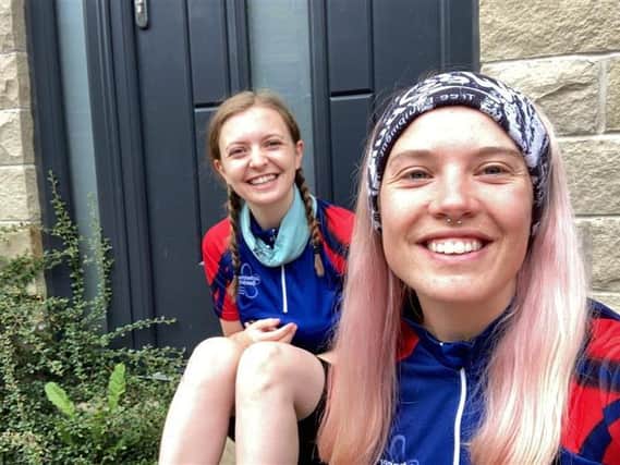 Maggie Hookes and Bridget Alexander are cycling from Saltaire to Skye in Scotland to raise money for Alzheimer's Society.