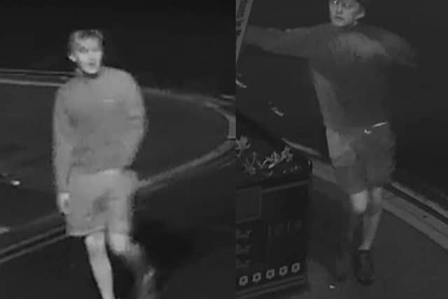 CCTV has been issued of men police want to speak to over the vandalism