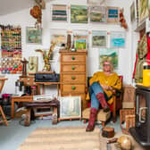 Artist Adele Froude in her Long Preston studio. (James Hardisty).