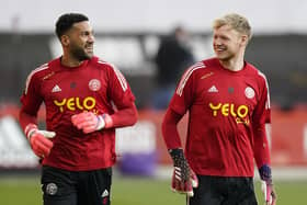 CHANCE: Wes Foderingham, pictured left with Aaron Ramsdale