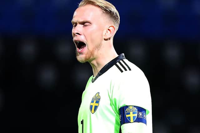 PENALTY STOPPER: Pontus Dahlberg’s penalty save earned Doncaster a 0-0 draw against Portsmouth on Saturday. Picture: Getty Images.