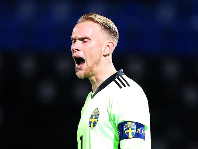 PENALTY STOPPER: Pontus Dahlberg’s penalty save earned Doncaster a 0-0 draw against Portsmouth on Saturday. Picture: Getty Images.