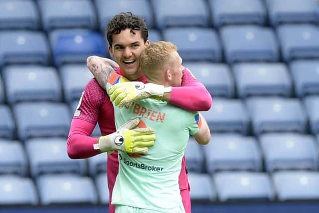 Lee Nicholls starred for Huddersfield Town in penalty shootout at Hillsborough. Picture: Steve Ellis