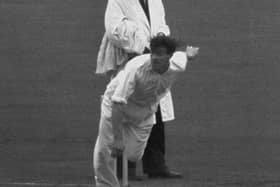 Fred Trueman, bowling for England in the Fourth Test against India at The Oval in 1952, the same year a fiery spell at Headingley in his Test debut left the tourists' 0-4. Picture: Getty Images