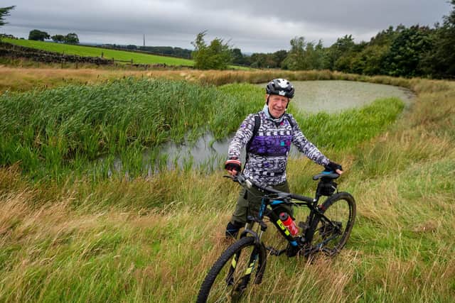 Peter Giles, aged 69, of Barnsley, has nearly completed his challenge to visit 100 river sources on his bike.