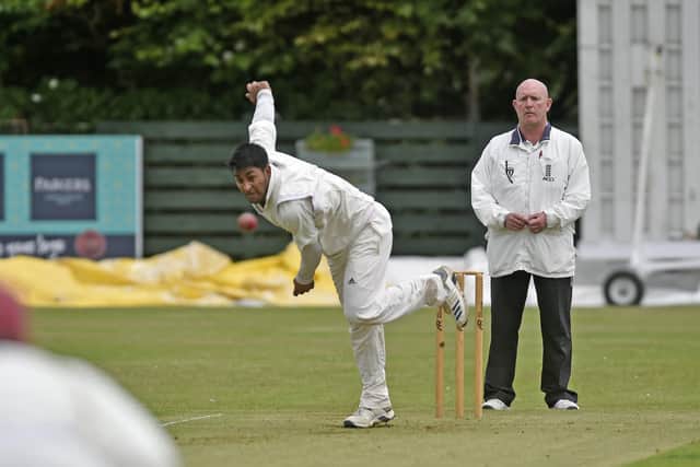 LEADING MAN: Muhammad Bilal recovered from injury to take 6-19 off 12 overs as Woodlands overcame Pudsey St Lawrence. Picture: Steve Riding.