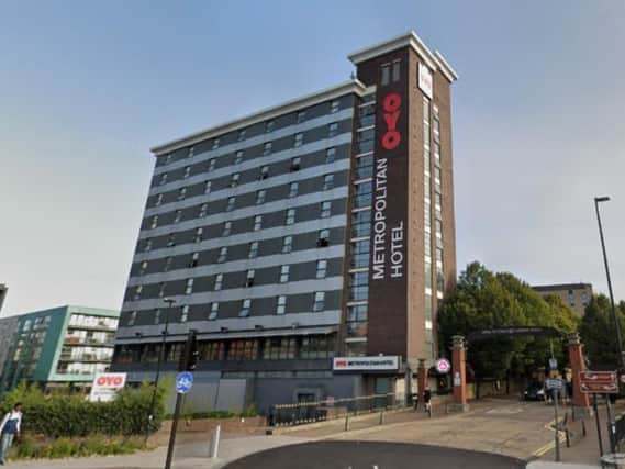 Mohammed Munib Majeedi fell from the window of the Sheffield Metropolitan Hotel in Blonk Street