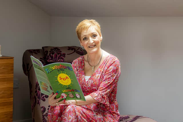 Jacqui Drake has terminal cancer after a mole on her leg turned out to be melanoma and has just produced a book for children about sun awareness. All proceeds will go to her charity Jacqui's Millions which is raising £1m for Leeds Cancer Centre.  Picture Tony Johnson