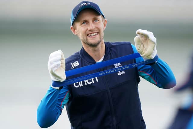Joe Root, pictured during a nets session at Emerald Headingley on Monday ahead of the Test match against India. Picture: Mike Egerton/PA
