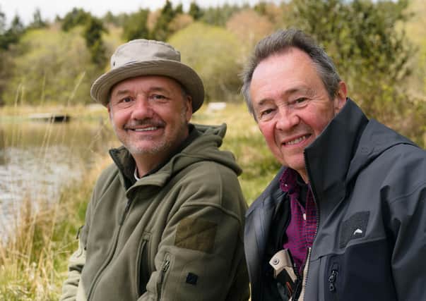 Bob Mortimer and  Paul Whitehouse return to BBC TWO With their series Gone Fishing  Picture: PA Photo/BBC/Owl Power/Sam Gibson.