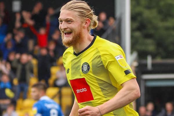 Luke Armstrong scored his second and third goals in Harrogate Town colours during Tuesday night's triumph at Leyton Orient. Picture: Matt Kirkham