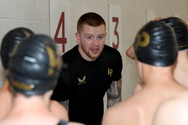 Olympic champion Adam Peaty during a swimming clinic in Harrogate this week.