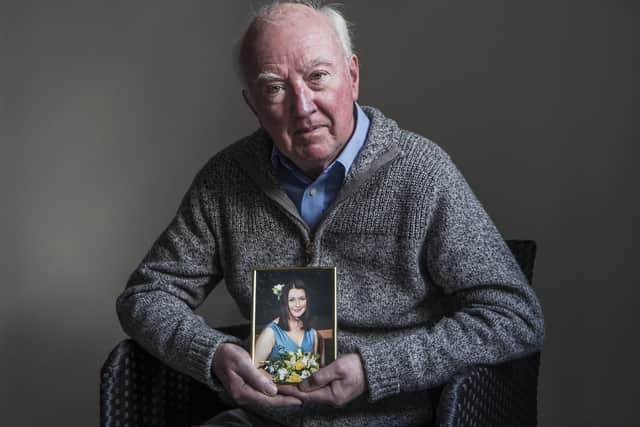 The late Peter Lawrence holding a photograph of his daughter Claudia Lawrence Picture: PA Archive/PA Images