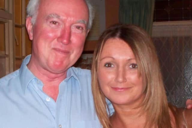 Claudia Lawrence with her father Peter.