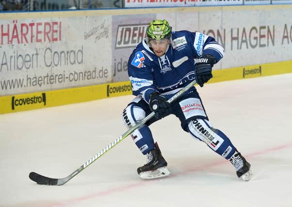 INCOMING: Daine Todd, pictured in action for Iserlohn Roosters against DEL rivals Fischtown Pinguins, has signed for Sheffield Steelers. Picture: TF-Images/Getty Images