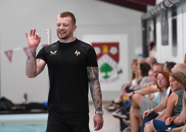 Olympic swimming champion Adam Peaty during a coaching clinic in Harrogate this week.