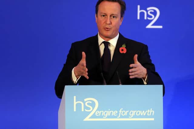 This was David Cameron launching HS2 in Leeds in October 2014.