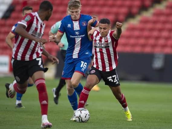 New Hull City signing Tyler Smith, pictured on his Sheffield United debut earlier this month. Picture: Joe Prior/Getty Images.