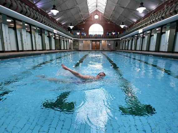 Jennie Ashton is pictured swimming at Bramley Baths.Picture by Simon Hulme.