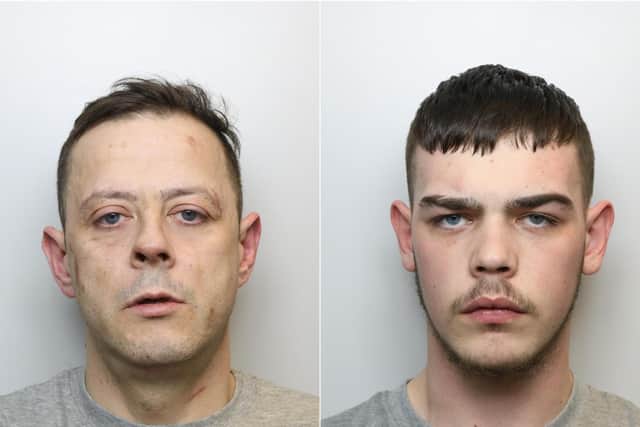 Jordan Kelly, 18, from Huddersfield (right) was jailed for six years at Leeds Crown Court. John Foggo. 40, (Right) was jailed for four months for perverting the course of justice. Photo: West Yorkshire Police