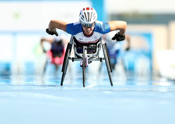 Hannah Cockroft, pictured in action in the Women's 800m T34 at the World Para Athletics Championships 2019 in Dubai in November 2019. Picture: Bryn Lennon/Getty Images
