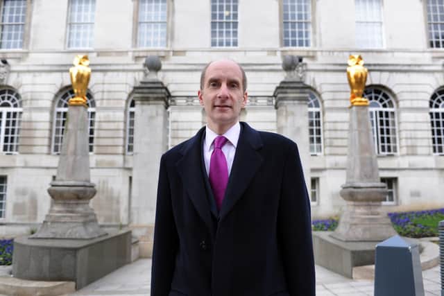 Lord Adonis visiting the Civic Hall in Leed. Picture: Tony Johnson.