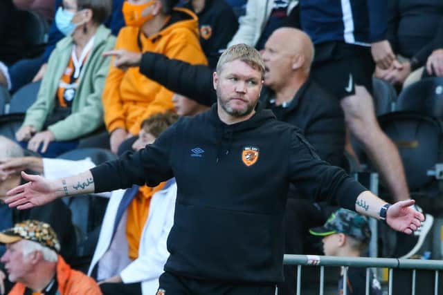 Hull City Manager Grant McCann, pictured during Saturday's 0- 0 draw with Bournemouth. Picture: Mark Kerton/PA