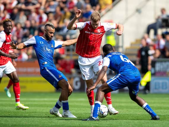 STAR PERFORMER: Rotherham United's Michael Smith with the ball at his feet