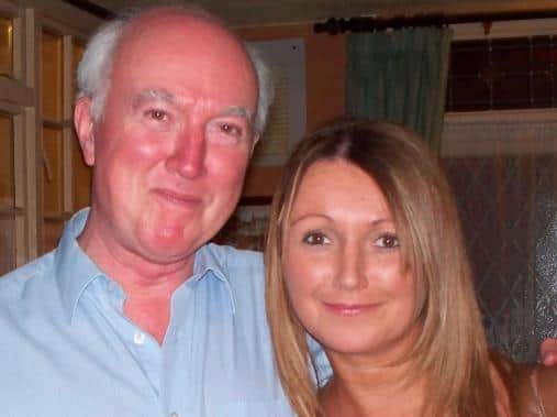 Claudia Lawrence with her later father Peter