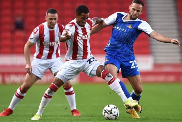 Dan Gardner playing for Doncaster Rovers against Stoke City in the EFL Cup last week (Picture: Nathan Stirk/Getty Images)