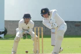 LEADING ROLE: Harry Warwick scored 112 for Townville against New Farnley, keeping his team in the Bradford title race Picture: Steve Riding.