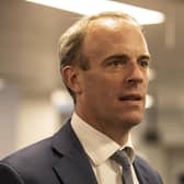 Foreign Secretary Dominic Raab visiting the Foreign, Commonwealth and Development Office Crisis Centre in Whitehall on Friday, August 27, 2021.