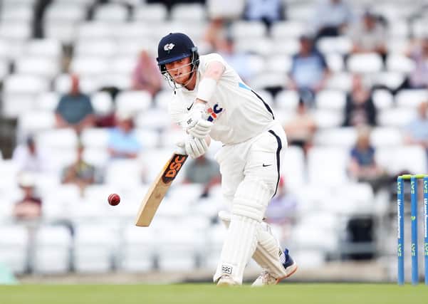 Yorkshire star Dom Bess, unbeaten on 45 at Southampton. (Photo by George Wood/Getty Images)