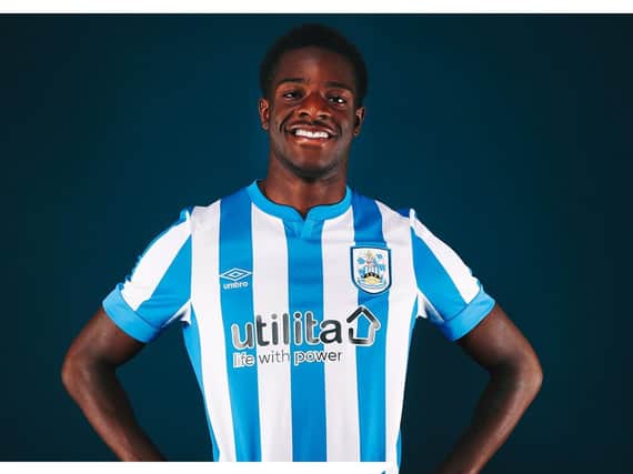 Huddersfied Town new signing Mipo Odubeko. Picture courtesy of Huddersfield Town AFC.