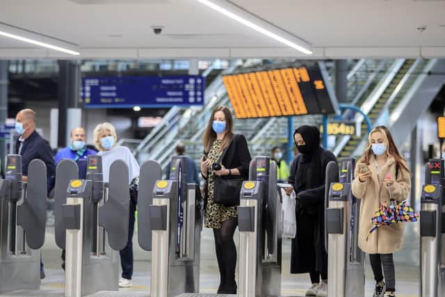 Commuter numbers in stations like Leeds have fallen as a result of the pandemic. Picture: Danny Lawson/PA