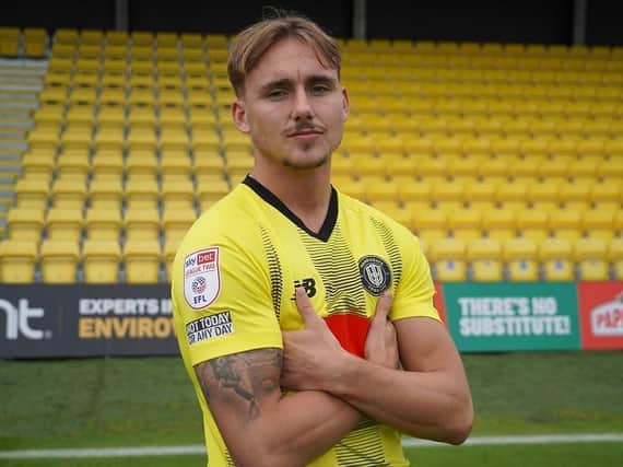New Harrogate Town signing Jack Diamond. Picture courtesy of Harrogate Town AFC.