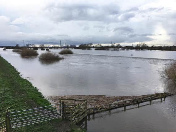 Handout photo issued by Lucy Sheridan of flooding in Snaith, East Yorkshire, where homes have been evacuated after the River Aire burst its banks (February 2020)