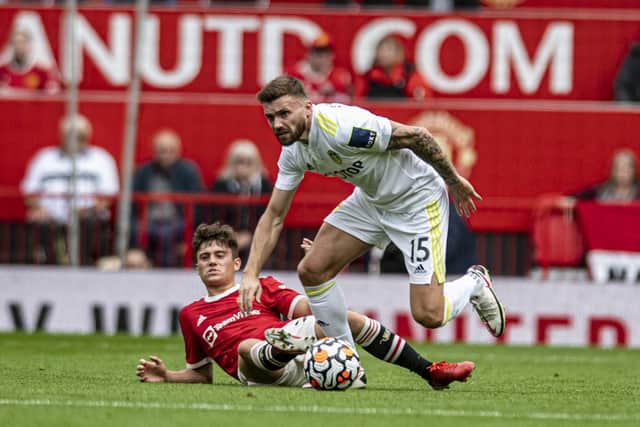UNITED: Weeks after playing against one another at Old Trafford, Dan James (left) and Stuart Dallas have become Leeds United team-mates