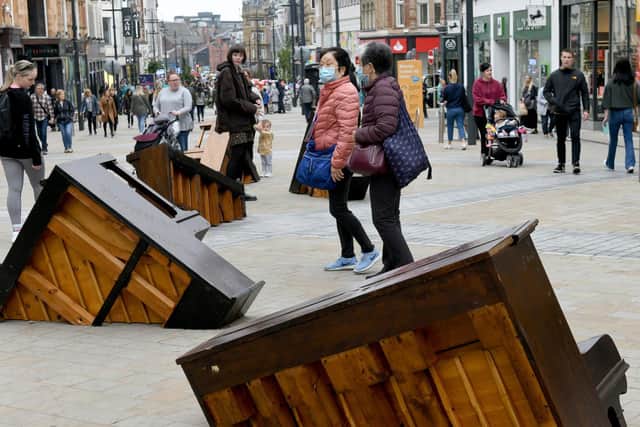 Pianos on Leeds' Briggate form part of the trail
Photo: Gary Longbottom