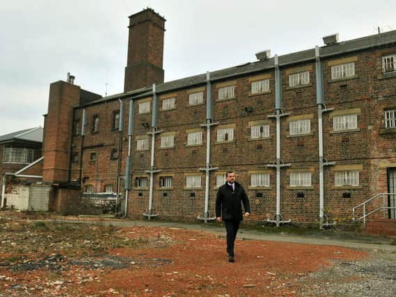 The former prison in Northallerton is in the process of being transformed into a mixed-used development with retail and office space. Dominic Gibbons, Managing Director of the Wykelands Group, pictured at the site in 2019. Picture: Gary Longbottom