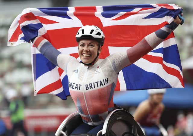 ParalympicsGB Athlete Hannah Cockroft aged 29, from Halifax, wins gold in the 800m T34 - Women event at the Olympic Stadium during day eleven of the Tokyo 2020 Paralympic Games in Japan. (Picture: PA)