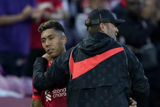 Liverpool's Roberto Firmino could also miss the game with Leeds United (Picture: PA)