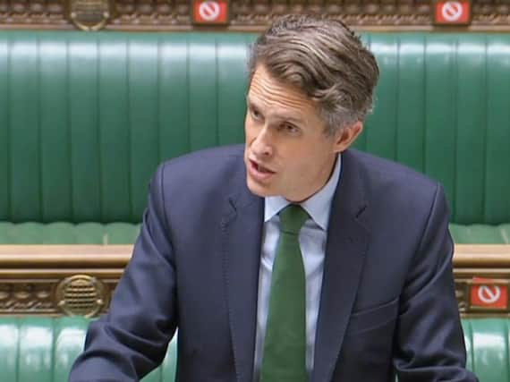 Education Secretary Gavin Williamson speaking to MPs in the House of Commons in London
