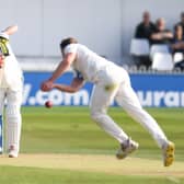 Yorkshire's Harry Brook hits out against Somerset and past bowler Tom Abell. Picture: Will Palmer/SWpix.com