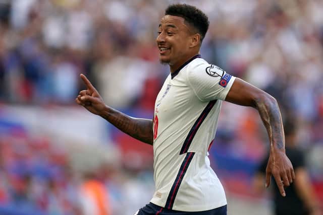 Double up: England's Jesse Lingard scored twice in the 4-0 win. Picture: Nick Potts/PA Wire.