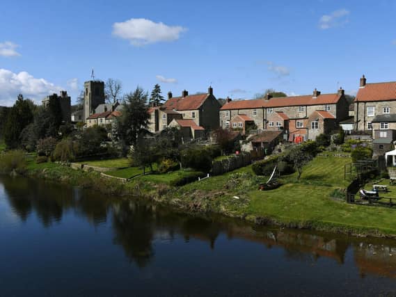 The River Ure at West Tanfield, where Mr Laverty got into difficulties