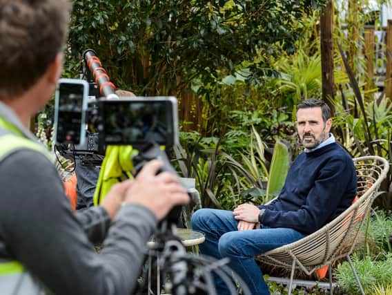 Adam Frost filming at BBC Gardeners' World Live. Credit: BBC Gardeners' World Live/PA.