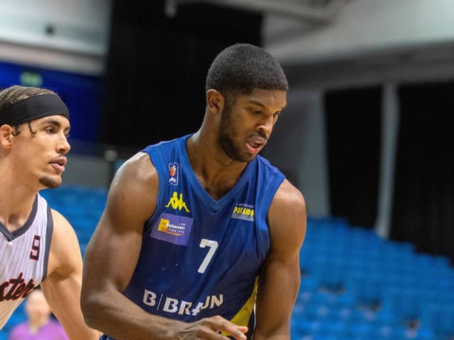 Kipper Nichols playing for Sheffield Sharks against  Leicester Riders in the BBL last season (Picture: Bruce Rollinson)