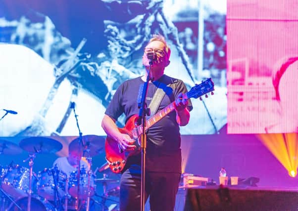 Bernard Sumner of New Order onstage at Halifax Piece Hall. Picture: The Piece Hall